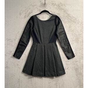 Stella & Jamie Leather And Crochet Pleated Skirt Dress Size M Festival Goth Rock